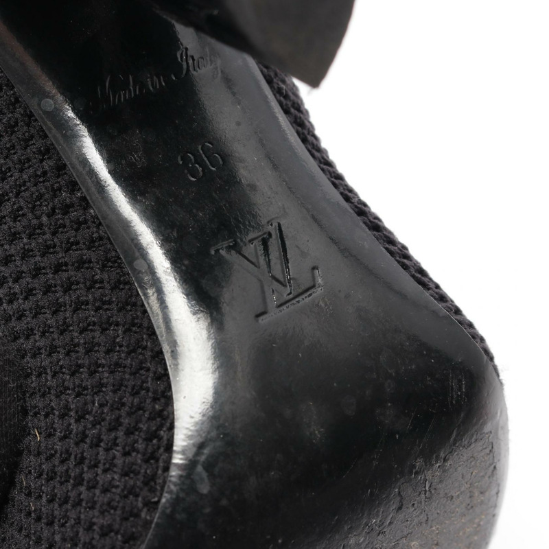 路易威登 Silhouette 系列黑色布藝靴，二手女款，尺寸 36-4