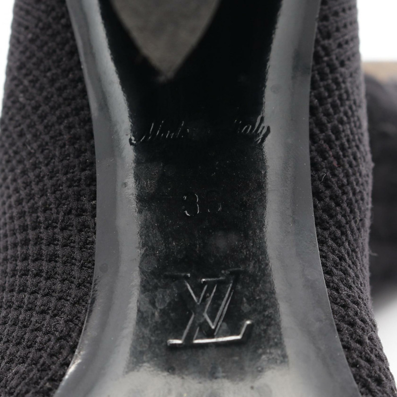 路易威登 Silhouette 系列黑色布藝靴，二手女款，尺寸 36-5