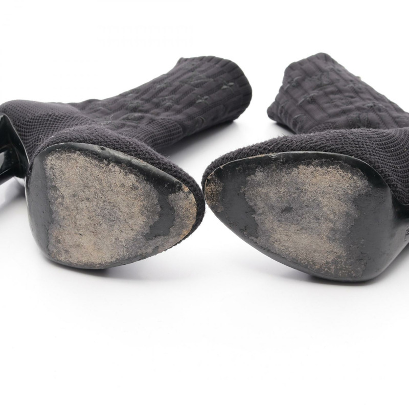 路易威登 Silhouette 系列黑色布藝靴，二手女款，尺寸 36-6