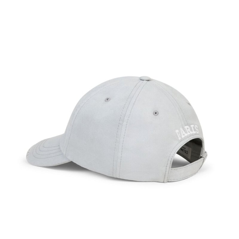 【CELINE】Triomphe 凱旋門 棉質 仿舊 帽子 棒球帽 老帽 漸變灰色 AA0AG0G07.GBN2-2