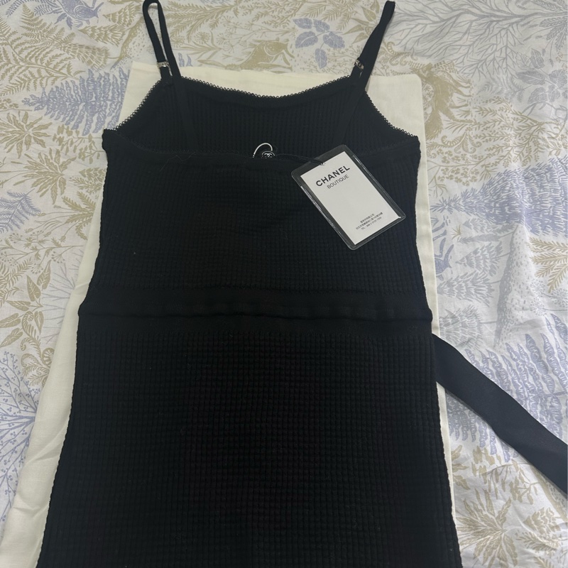 Chanel 香奈兒24A手工坊黑色吊帶 尺碼 36-1