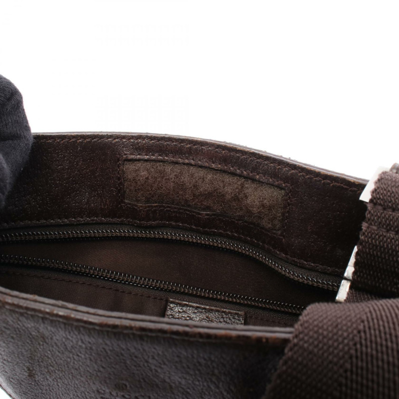 GUCCI GG帆布肩斜背包 27639 帆布皮革 米色棕色 二手-4