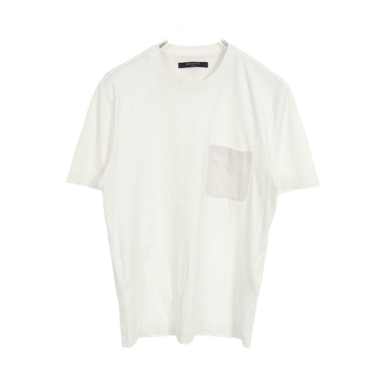 路易威登 Damier 口袋 T 卹 RM201Q CMS H6Y45W 純棉 白色 二手 女款 XS-0