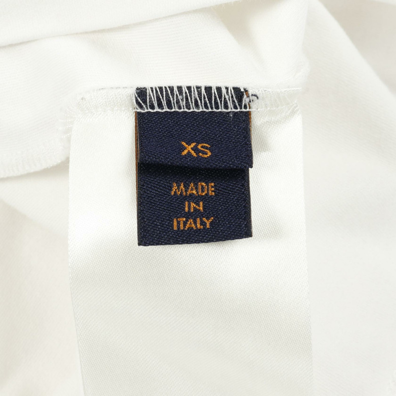 路易威登 Damier 口袋 T 卹 RM201Q CMS H6Y45W 純棉 白色 二手 女款 XS-4