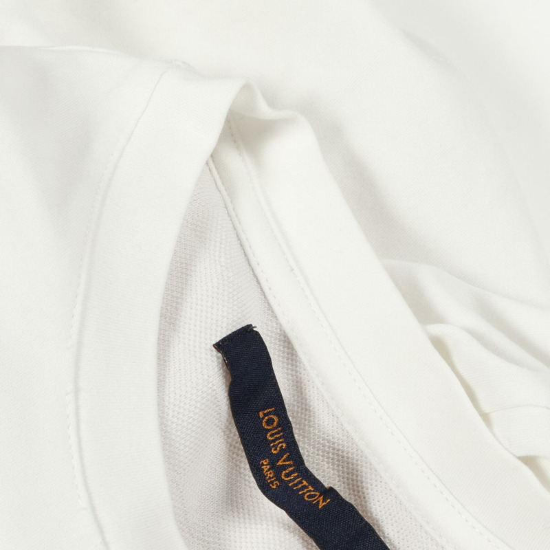 路易威登 Damier 口袋 T 卹 RM201Q CMS H6Y45W 純棉 白色 二手 女款 XS-7