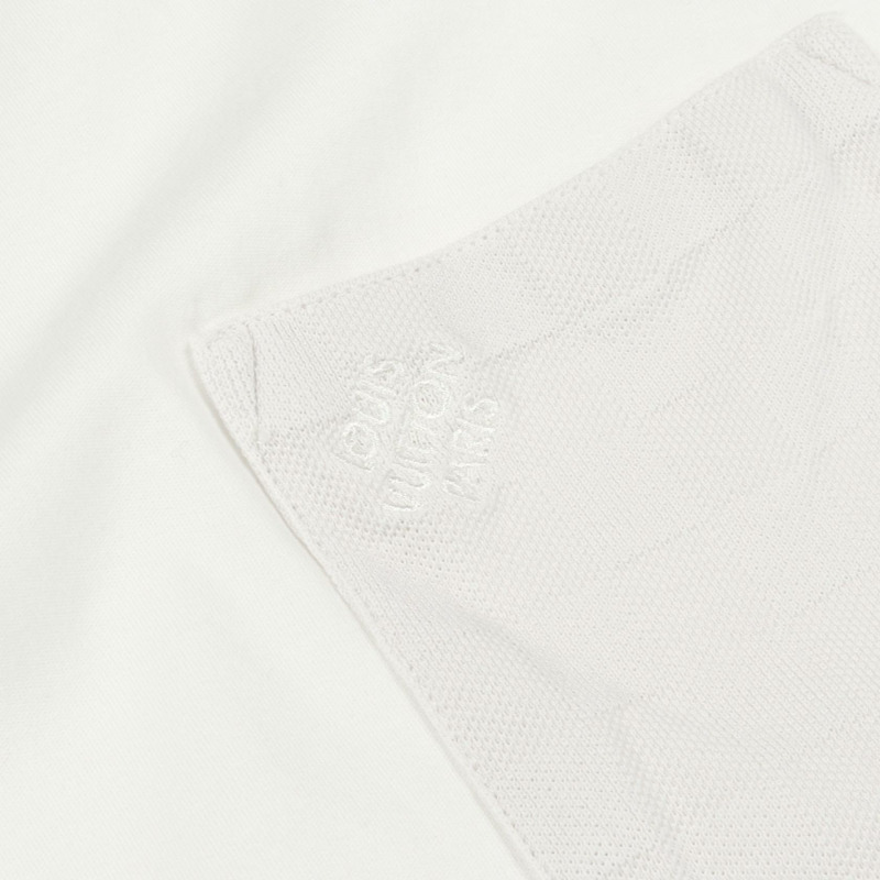 路易威登 Damier 口袋 T 卹 RM201Q CMS H6Y45W 純棉 白色 二手 女款 XS-8