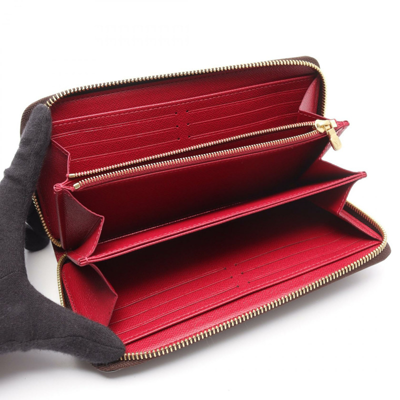 LOUIS VUITTON Zippy around 長版皮夾 M41895 Monogram Brown Fuschia 二手女款-2