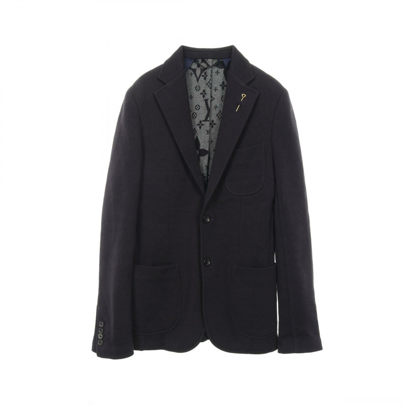 路易威登 (LOUIS VUITTON) 訂製夾克 RM221Q ZLZ HKJ40E 羊毛棉混紡 海軍藍 二手 男款 #48-0