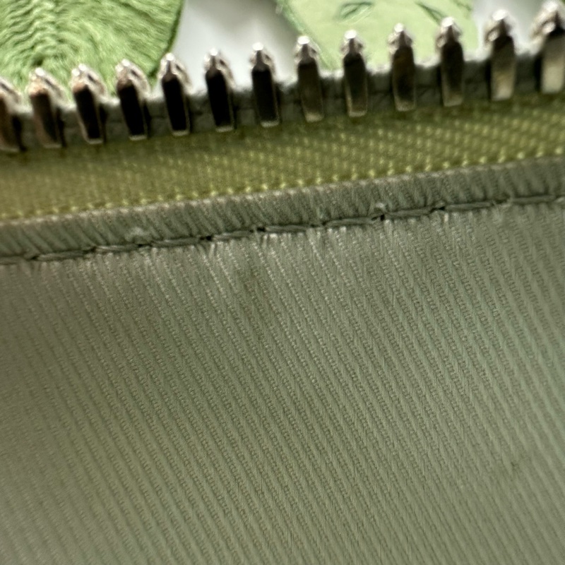 LV 灰綠色真皮壓紋 KeepAll 25 手提斜肩包 晶片款-22