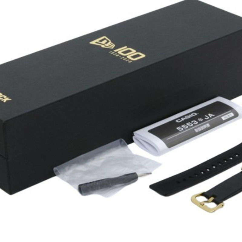 CASIO G-SHOCK 100 週年 NEW ERA 合作款 GM-110NE-1AJR 男士石英類比數位手錶,搭配黑金色錶盤和樹脂不銹鋼錶殼-9