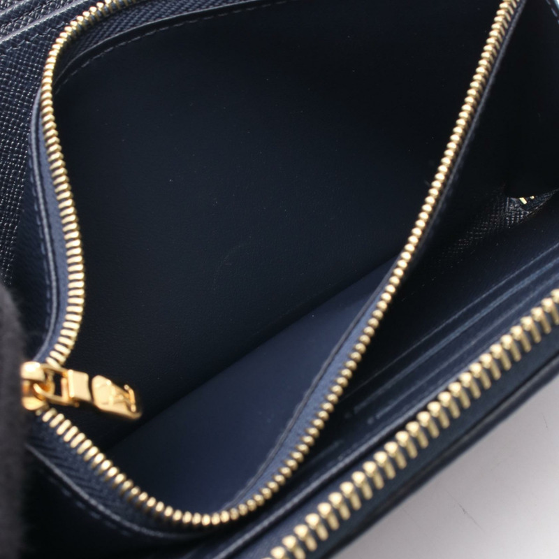 LOUIS VUITTON Zippy around 長皮夾 M82468 Monogram Jacquard 白色海軍藍 二手-4