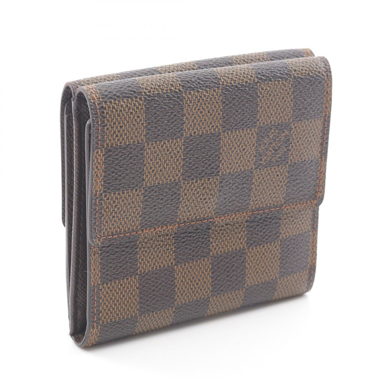 路易威登 Portefeuille Elise 錢包 N61654 Damier 帆布 Ebene 二手女士 LV-1