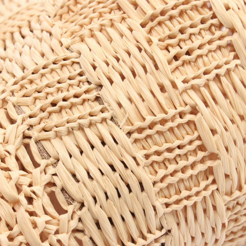 LOUIS VUITTON Damier 帽子 Raffia M7570L 人造絲米色米色二手女士 LV-5