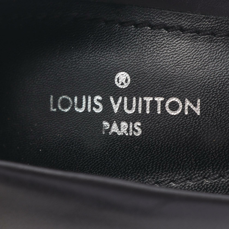 LOUIS VUITTON Monogram 高跟鞋塗層帆布皮革棕色黑色二手女士 37 1/2-4