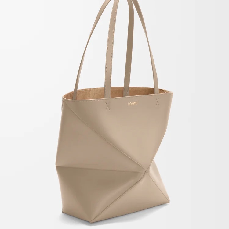 Loewe Puzzle Ford 托特包 中號 沙色-0