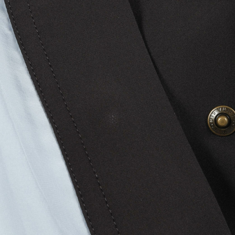 LOUIS VUITTON LV Remix 拼色工裝褲 絲棉 藍黑 二手 女士-6