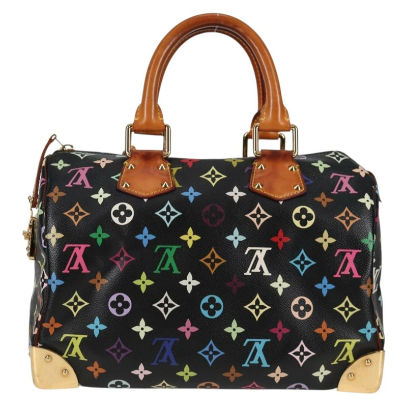 【日本直送】路易威登 Monogram 多色 Speedy 30 手提包 黑色 M92642 正品 128485V-1