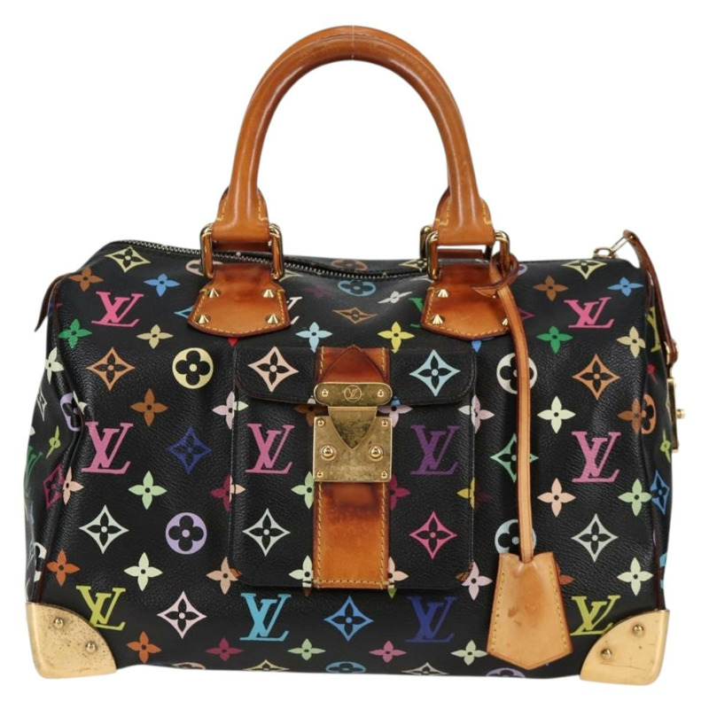 【日本直送】路易威登 Monogram 多色 Speedy 30 手提包 黑色 M92642 正品 128485V-12