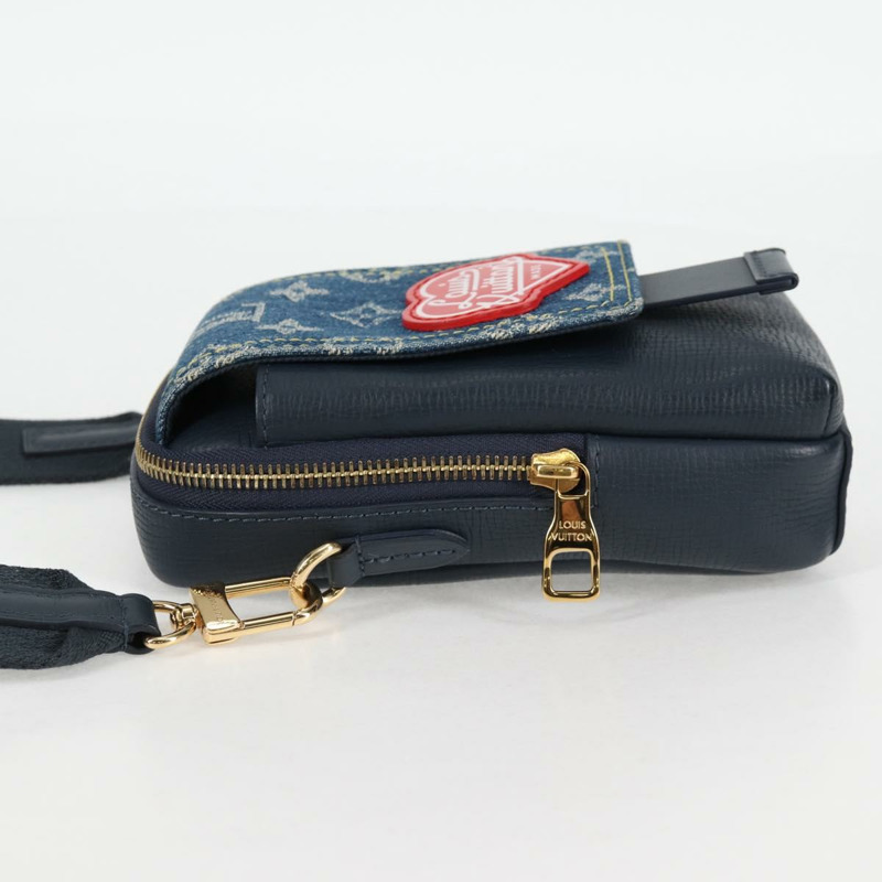 【日本直送】路易威登 LV 方形雙手機包 藍色 M81060 LV 正品 132489M-2