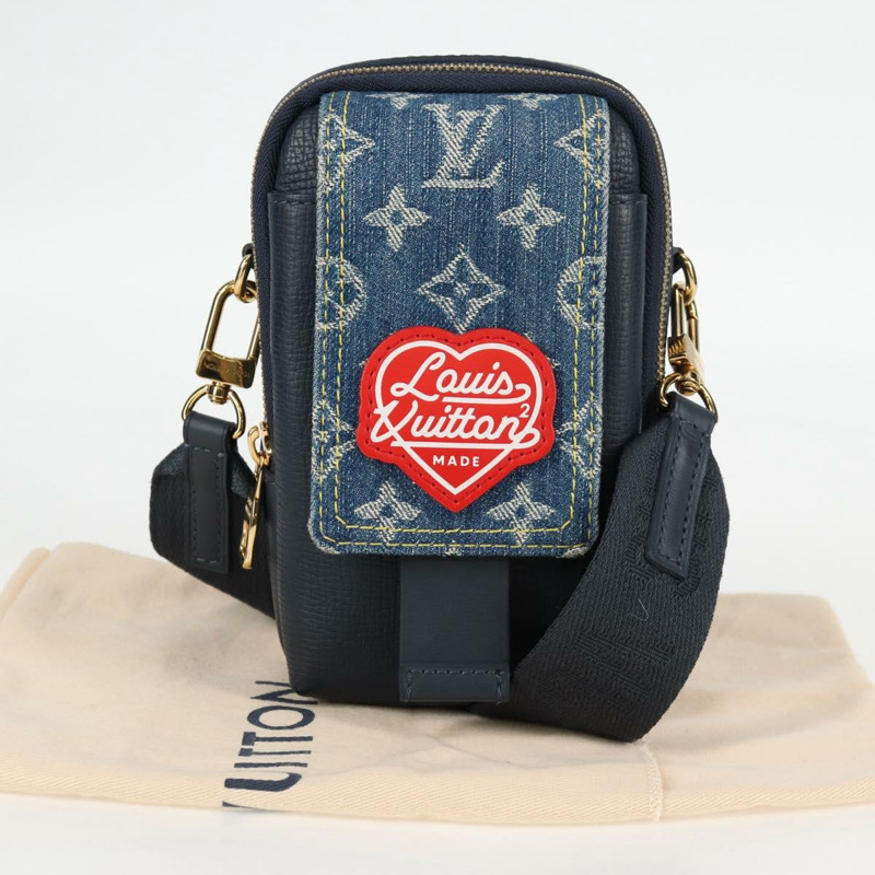 【日本直送】路易威登 LV 方形雙手機包 藍色 M81060 LV 正品 132489M-11