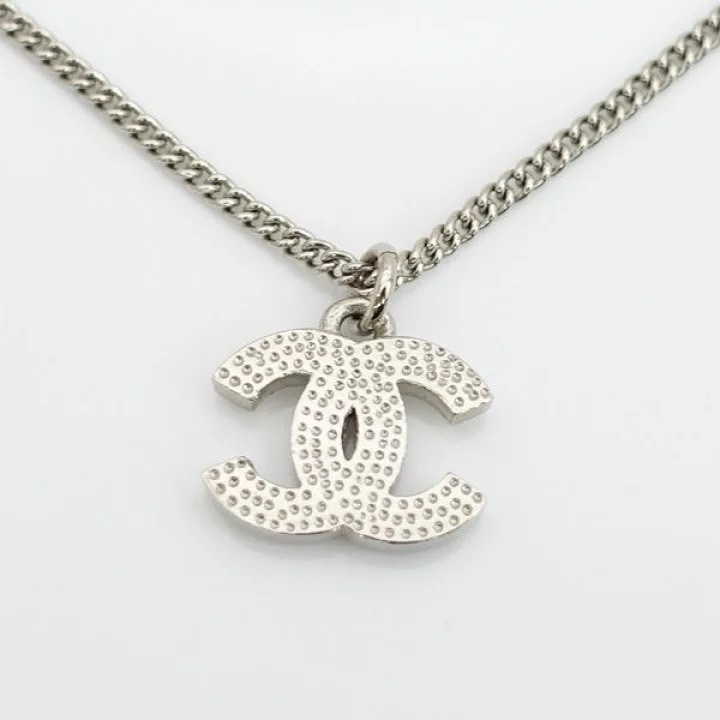 Chanel vintage 銀色水鑽項鍊-2