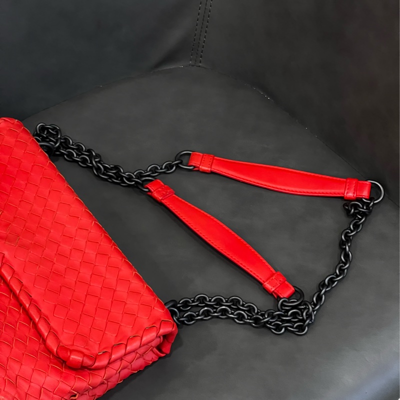 BOTTEGA VENTA 手提包(鮮紅色)-6