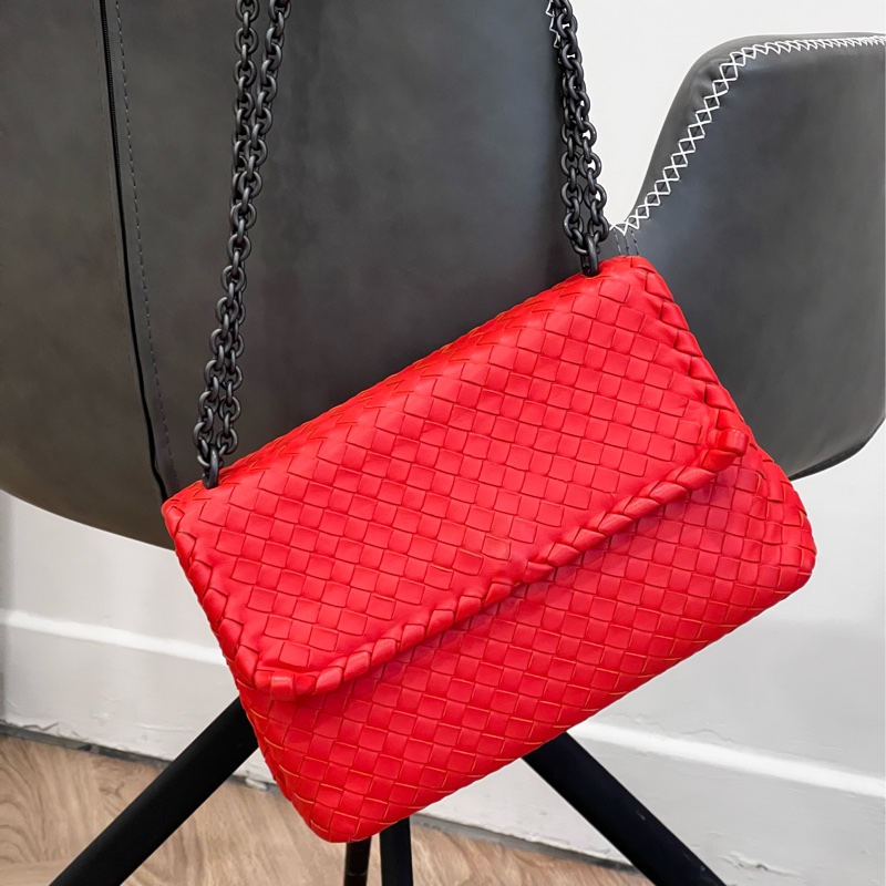 BOTTEGA VENTA 手提包(鮮紅色)-9