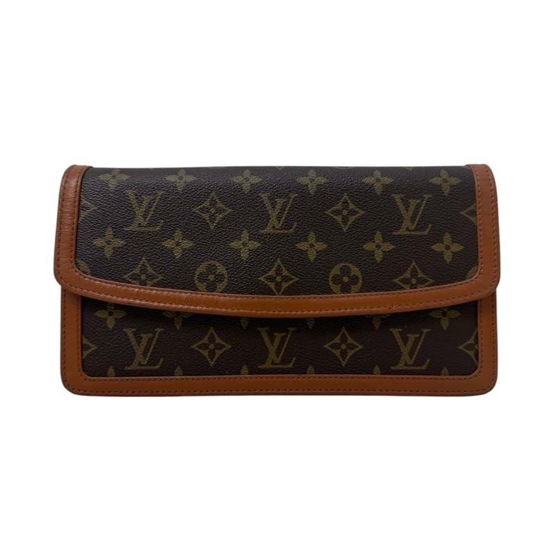 Louis Vuitton 經典老花紅皮手拿包-0