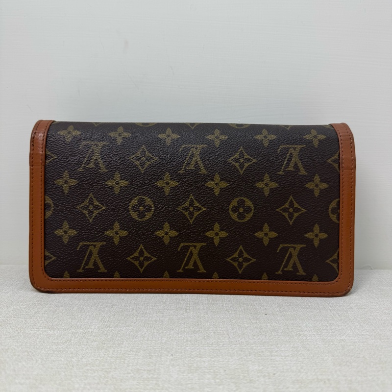 Louis Vuitton 經典老花紅皮手拿包-6