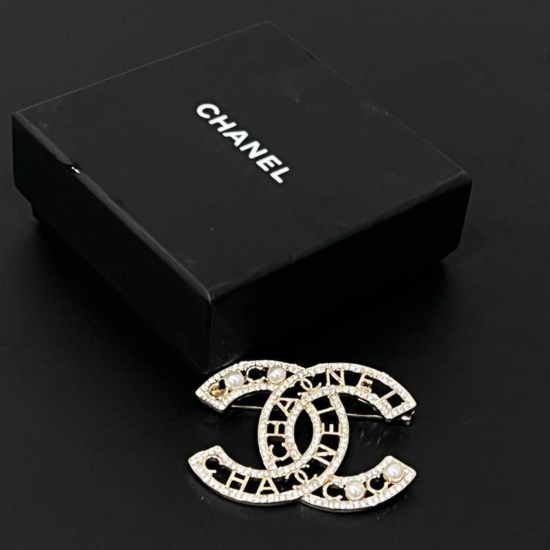 CHANEL 雙C 水鑽 LOGO 別針 / 胸針(Brooch)-2