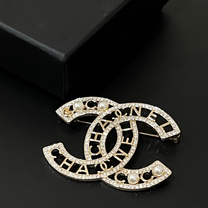 CHANEL 雙C 水鑽 LOGO 別針 / 胸針(Brooch)-3