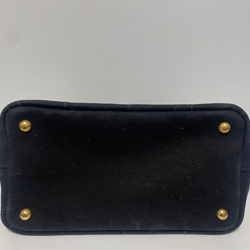 Prada 黑色經典帆布手提包-5