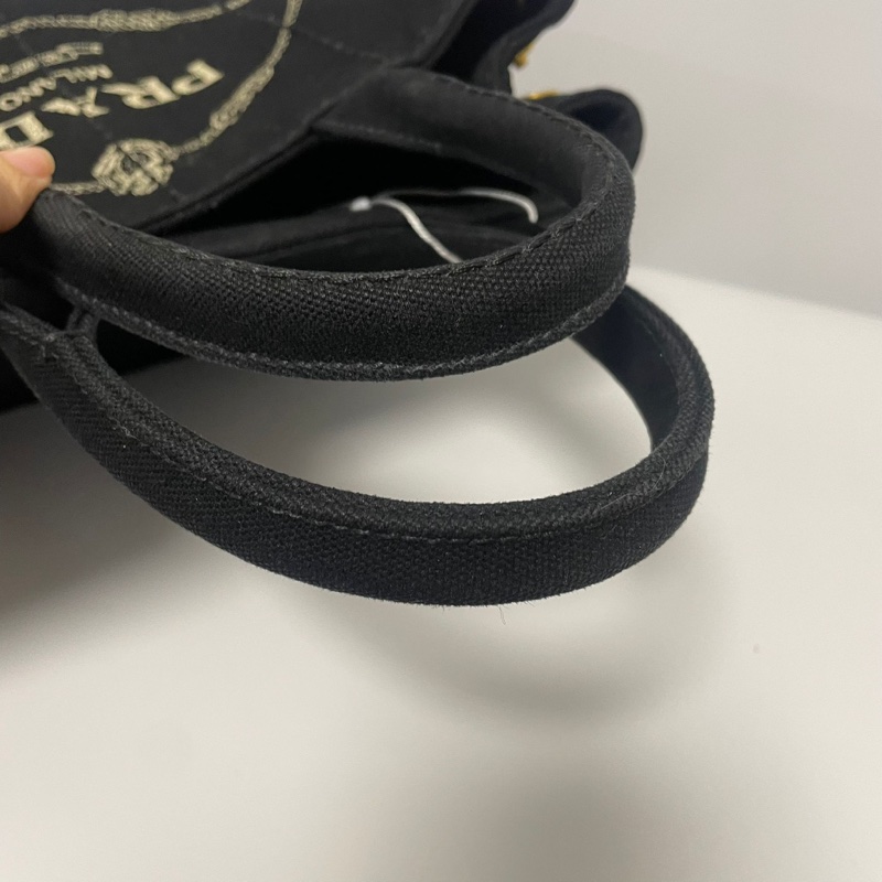 Prada 黑色經典帆布手提包-8