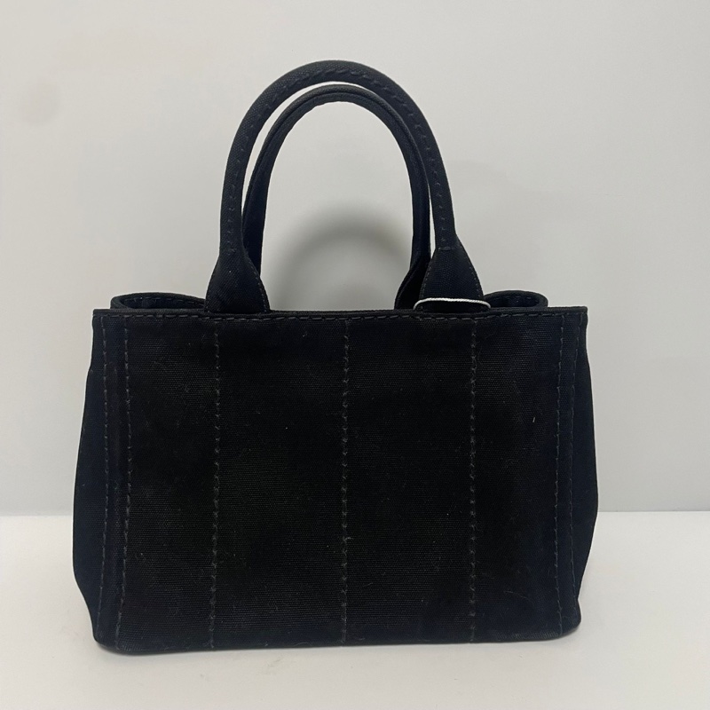 Prada 黑色經典帆布手提包-11