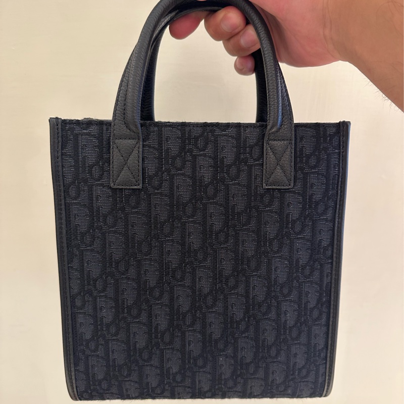 DIOR 黑緹花大琴譜手提兩用包-3