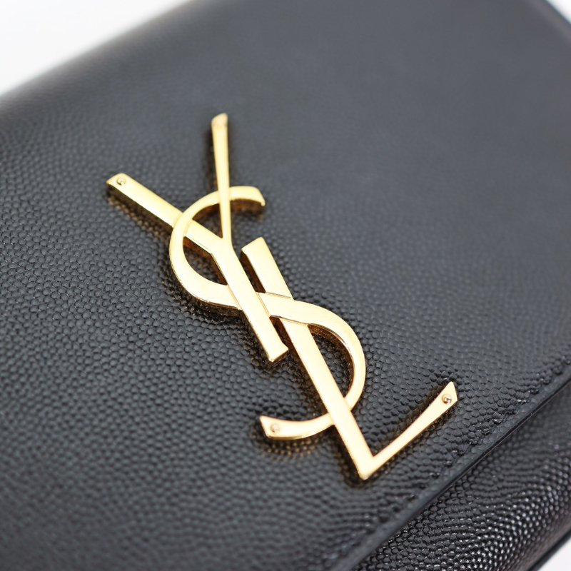 二手 Ysl Kate 鏈條包 黑金款 小號-3
