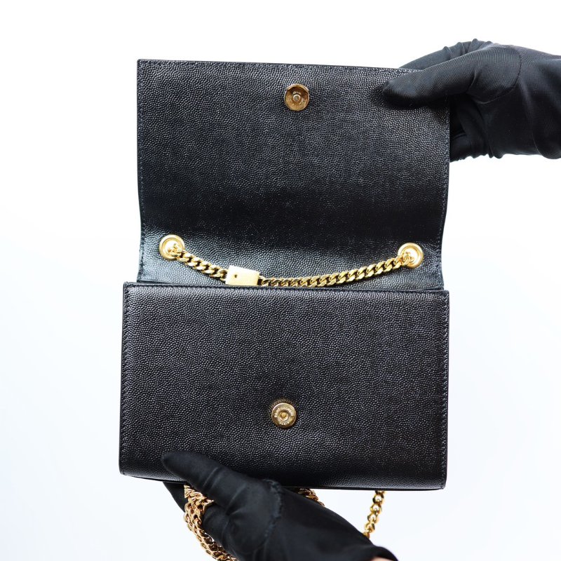 二手 Ysl Kate 鏈條包 黑金款 小號-4