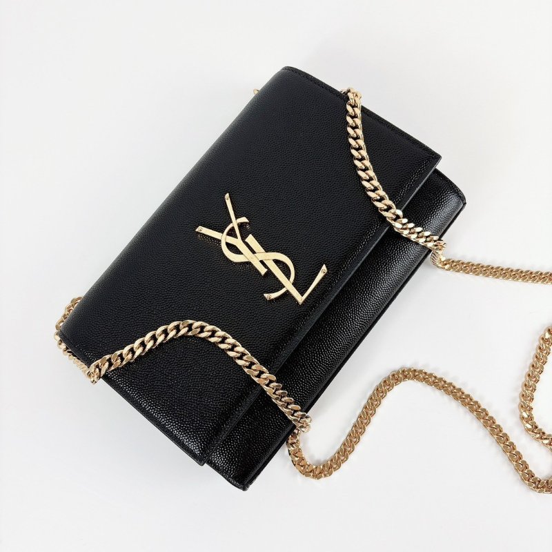 二手 Ysl Kate 鏈條包 黑金款 小號-7