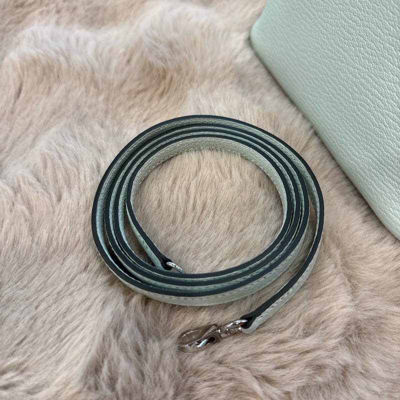 HERMES mini bolide 新薄荷绿银扣山羊 stamp k-11