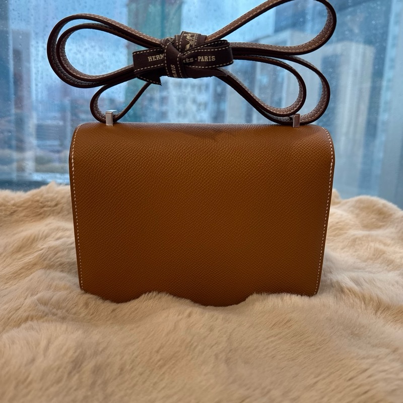 HERMES Constance 19 金棕銀 epsom stamp k-1