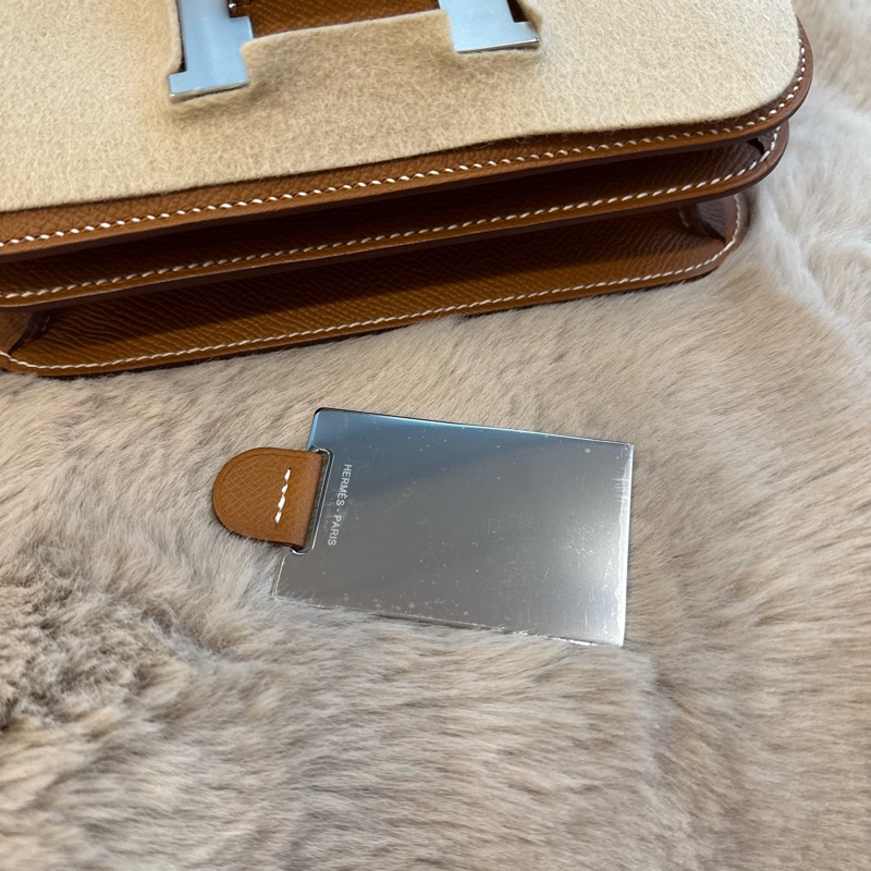 HERMES Constance 19 金棕銀 epsom stamp k-9