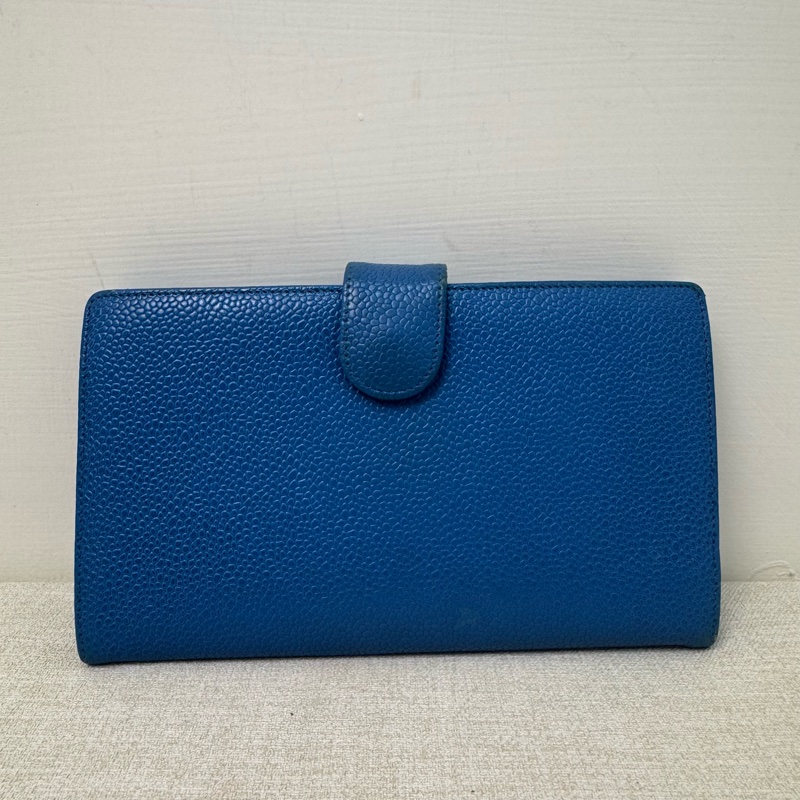 Chanel 深藍皮革長夾-3