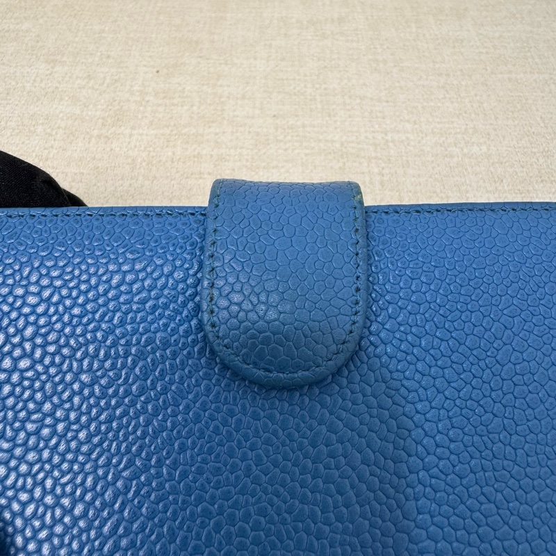 Chanel 深藍皮革長夾-9