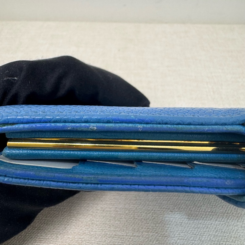 Chanel 深藍皮革長夾-10
