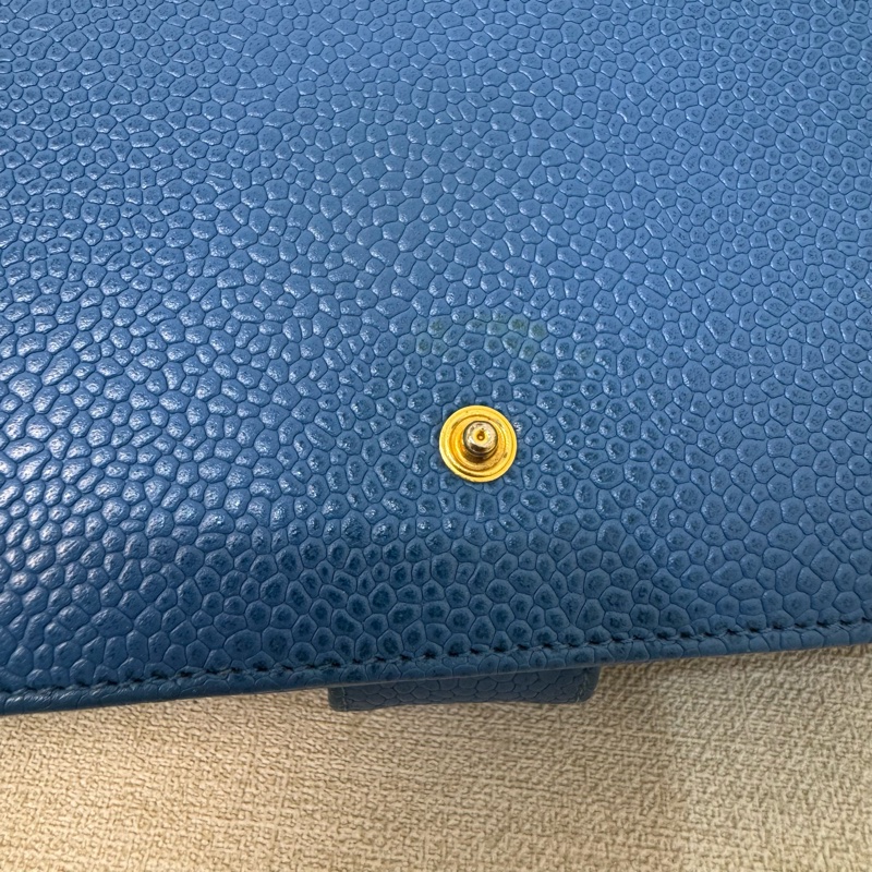 Chanel 深藍皮革長夾-12