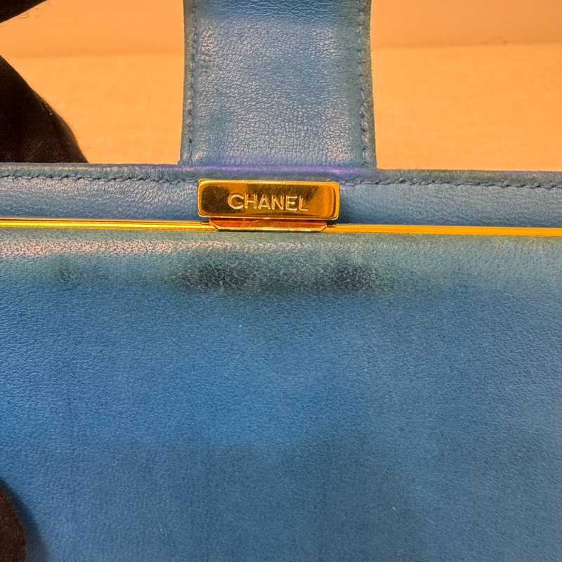 Chanel 深藍皮革長夾-19