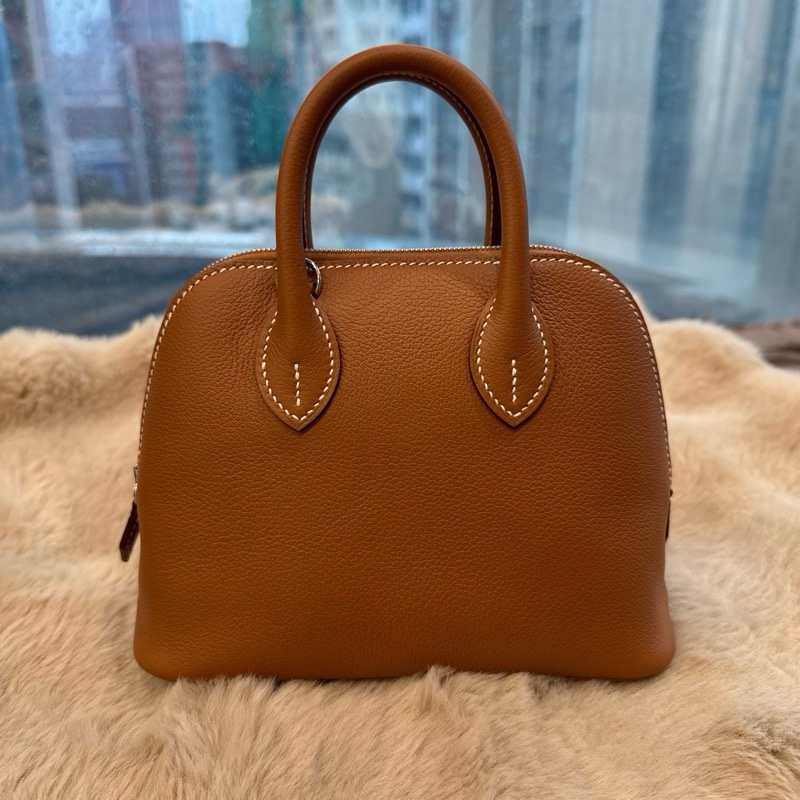 HERMES mini bolide 金银evercolor皮 stamp k-3