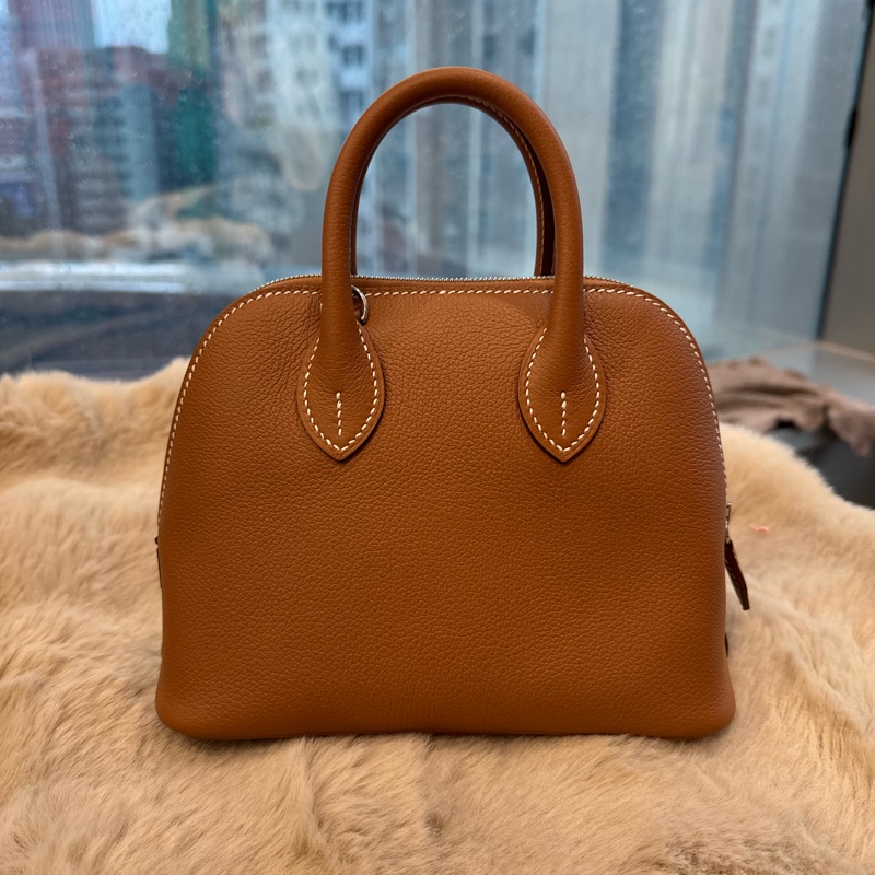 HERMES mini bolide 金银evercolor皮 stamp k-6