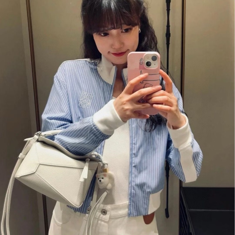 2025 新品 Loewe Puzzle 小號 白色 粒面小牛皮-2
