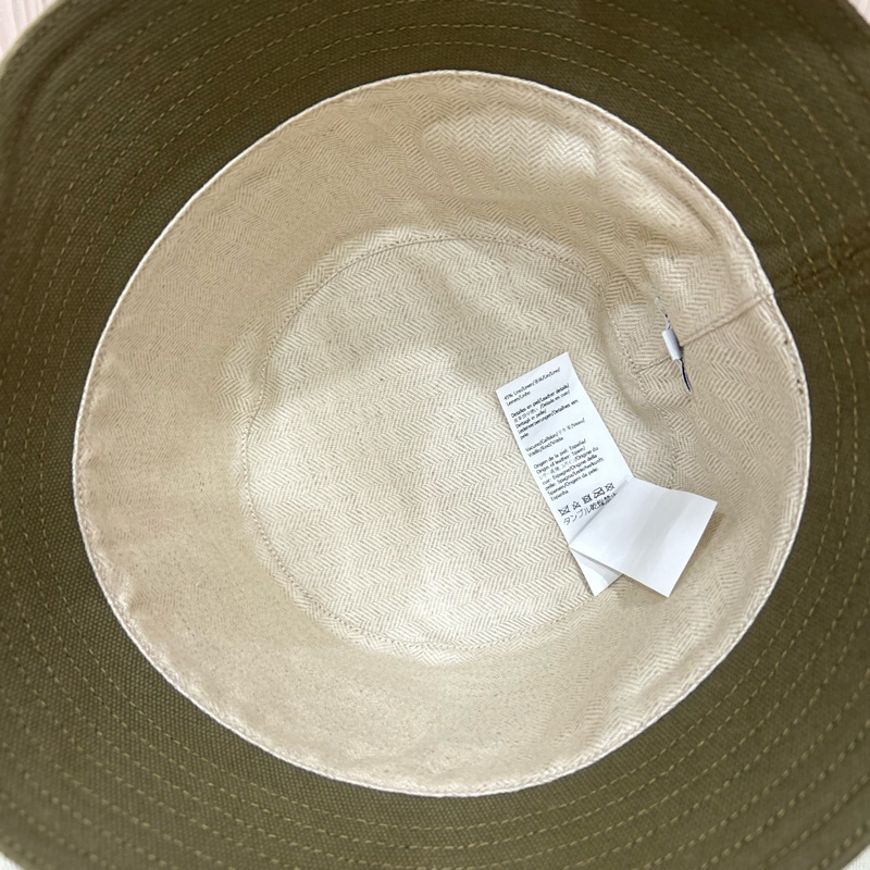 #全新 Loewe 皮標帆布漁夫帽 軍綠-6